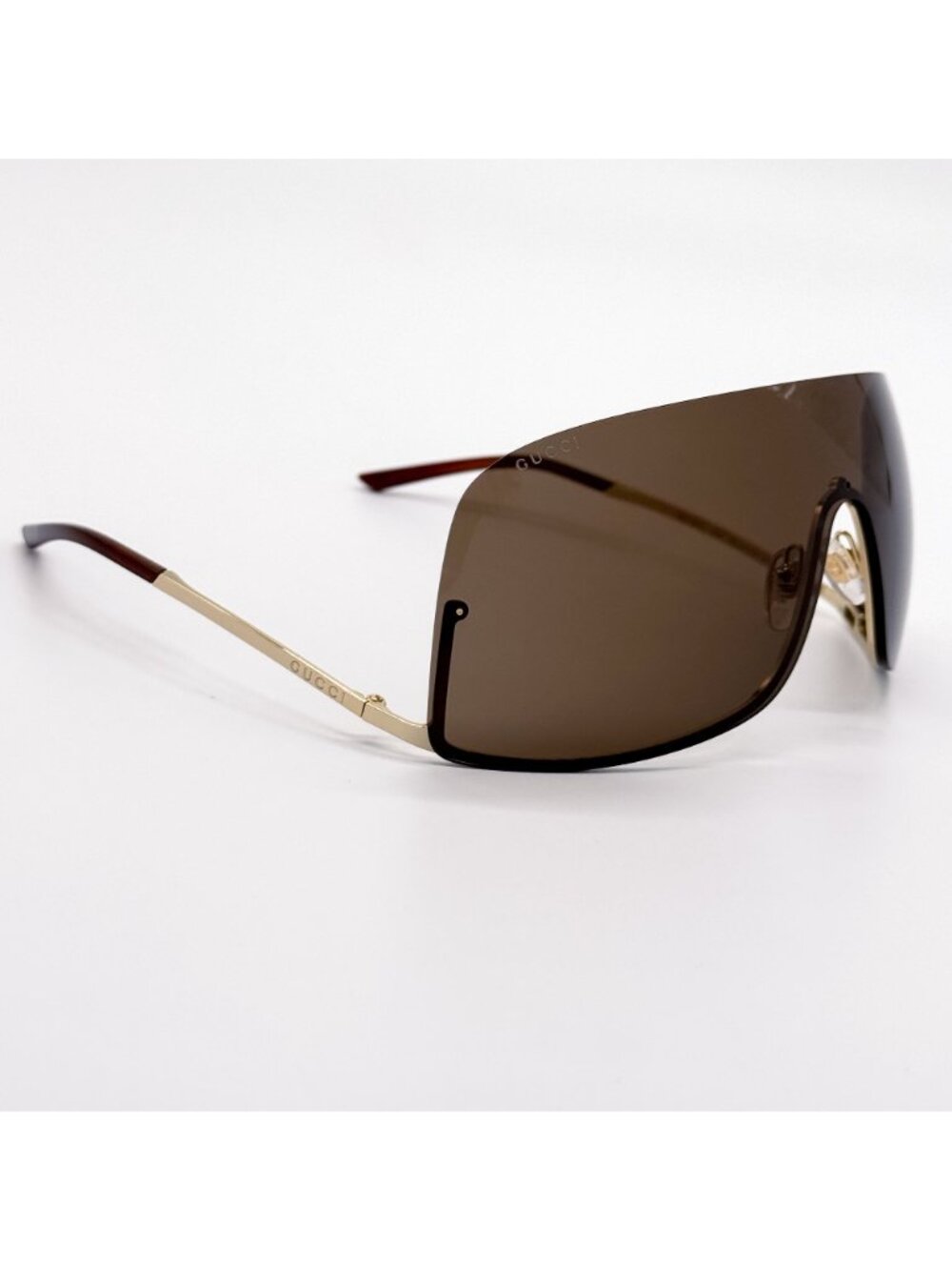 NEW GUCCI SUNGLASSES GG1560S 002 GOLD SHIELD UNISEX GUCCI EYEWEAR